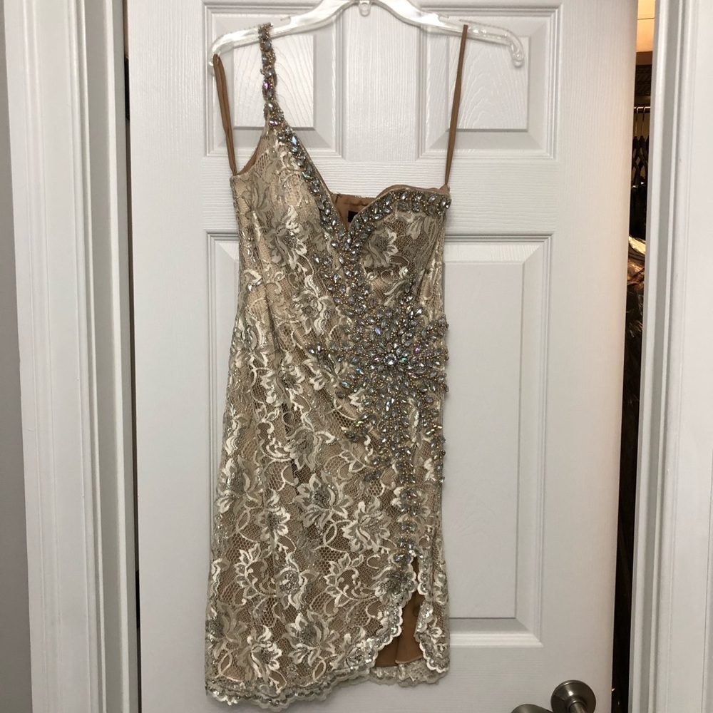 Terani Couture One Strap glitz and glam Dress